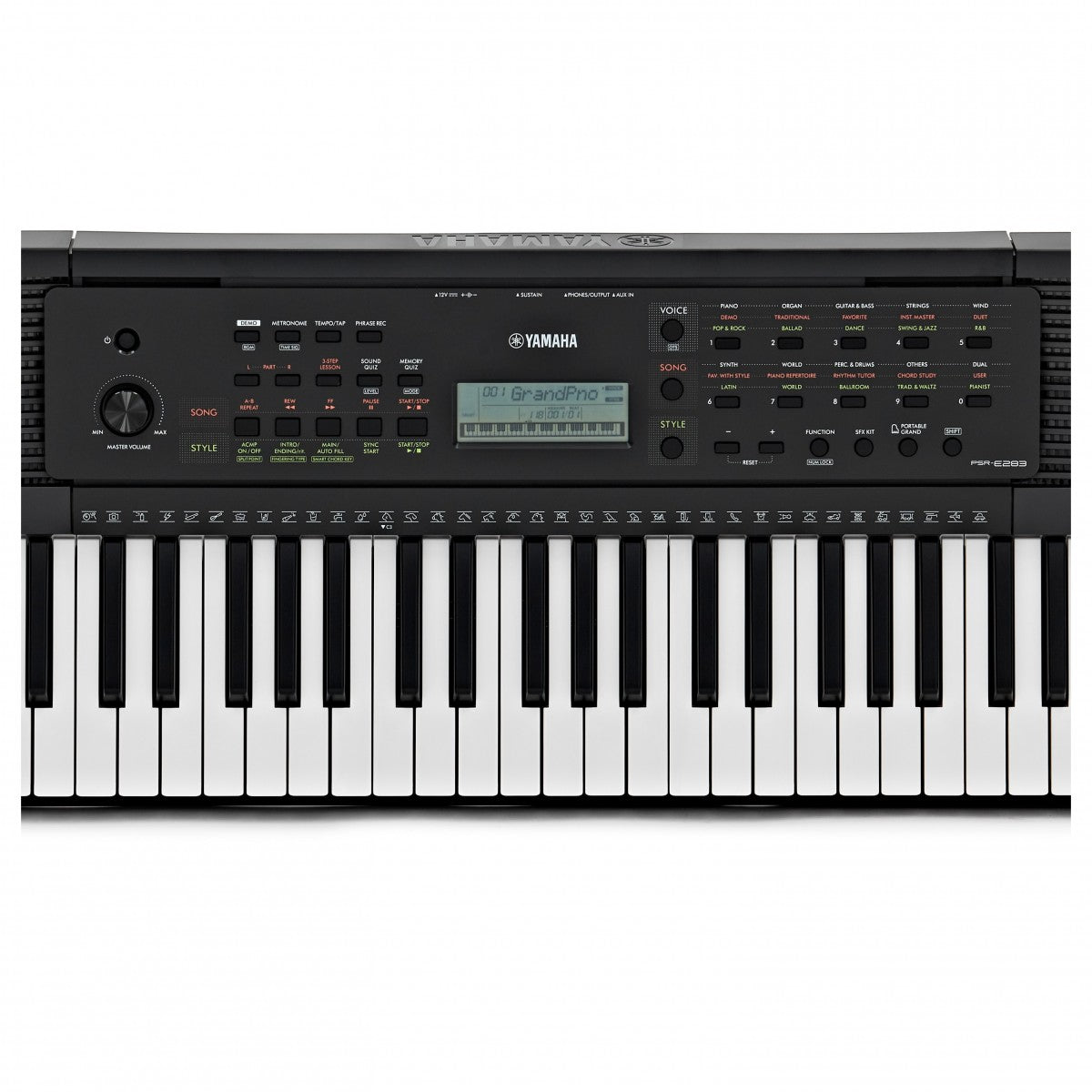 Combo Teclado Yamaha PsrE 283 + Base X + Estuche Lona