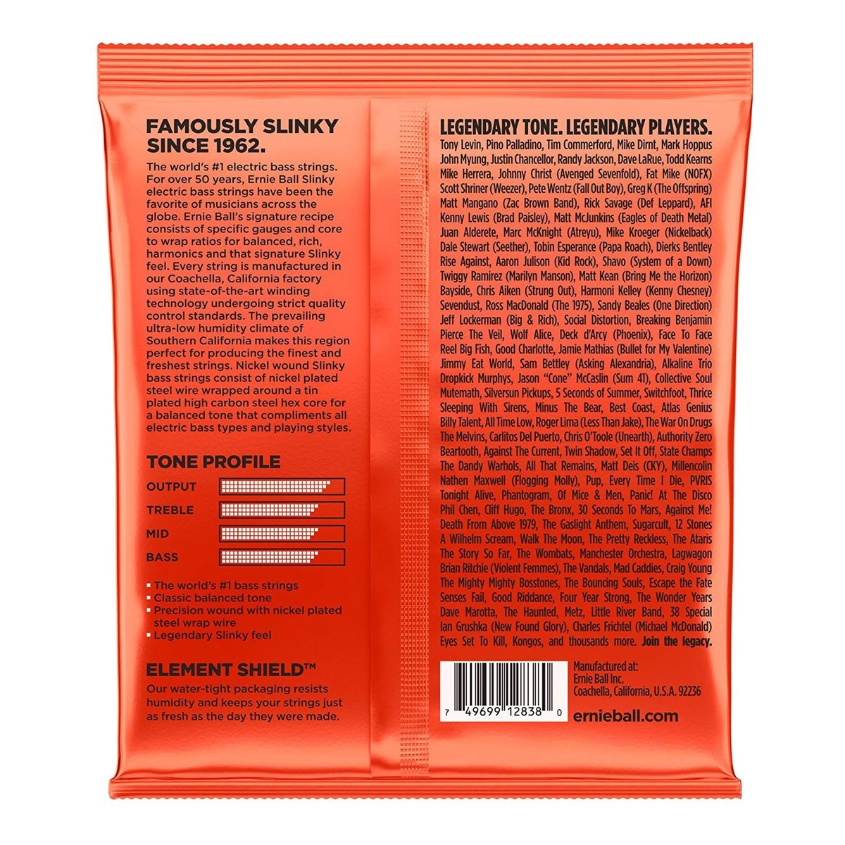 Encordado Ernie Ball 2838