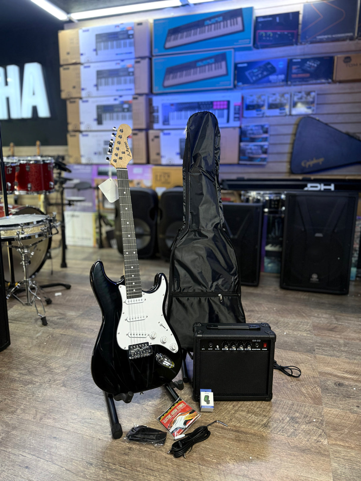 Combo Guitarra Eléctrica Ayson Negro