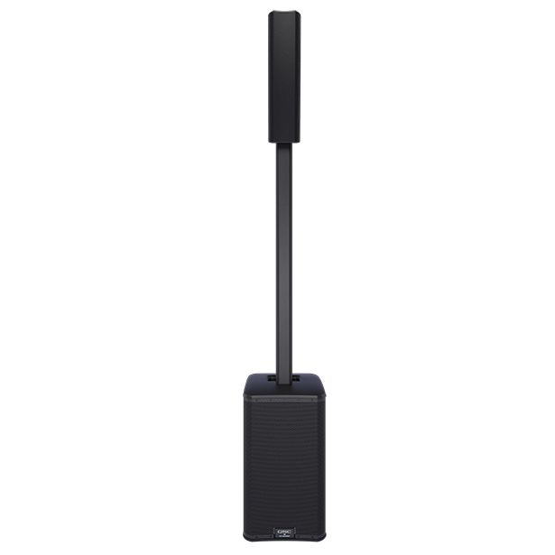 Sistema de columna QSC KC12 negro vista frontal