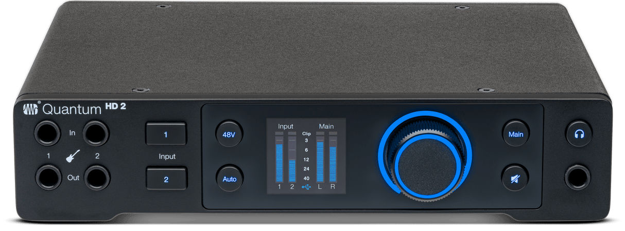 Interfaz PreSonus Quantum HD 2 vista frontal