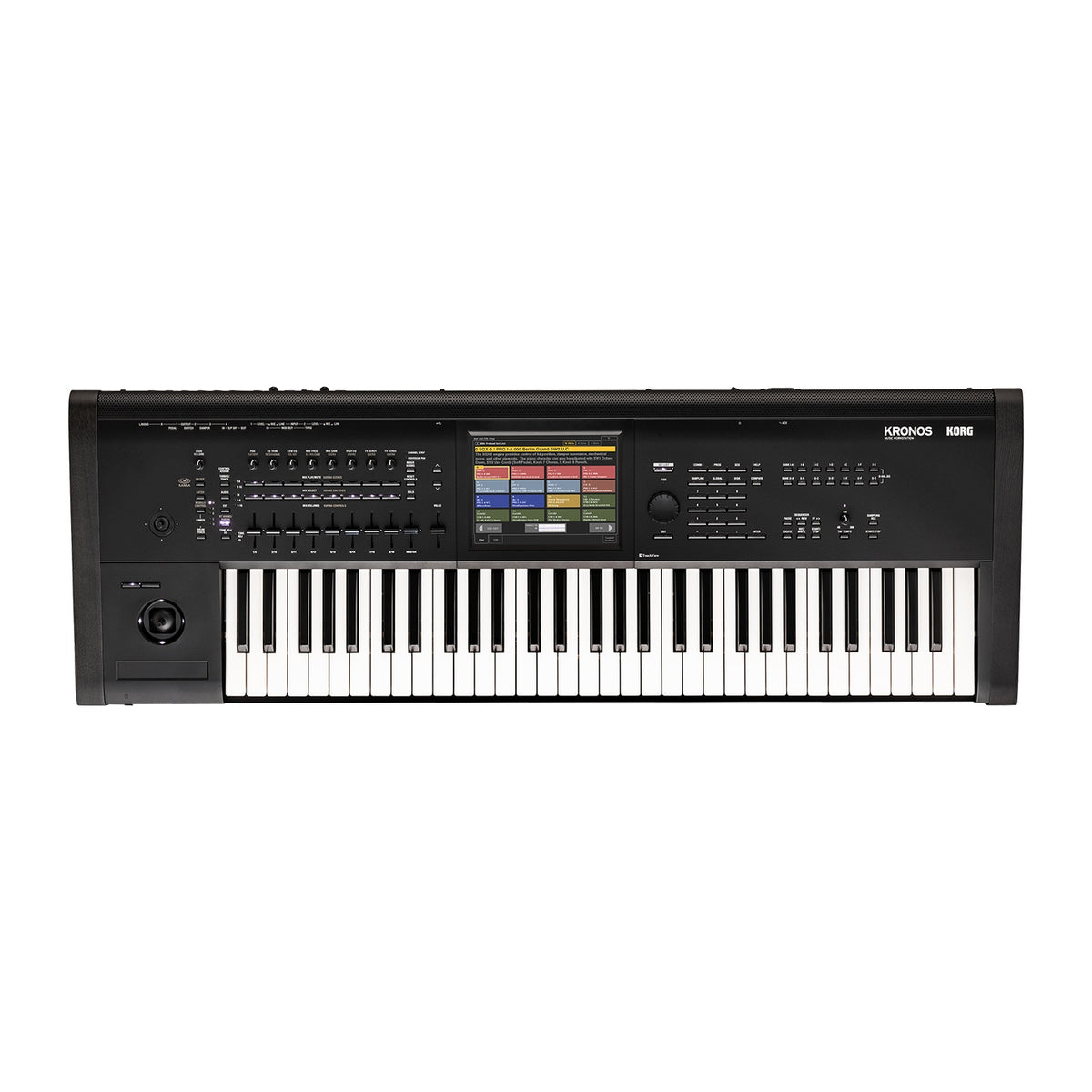 Sintetizador Korg KRONOS3 61 vista oficial completa sobre fondo blanco