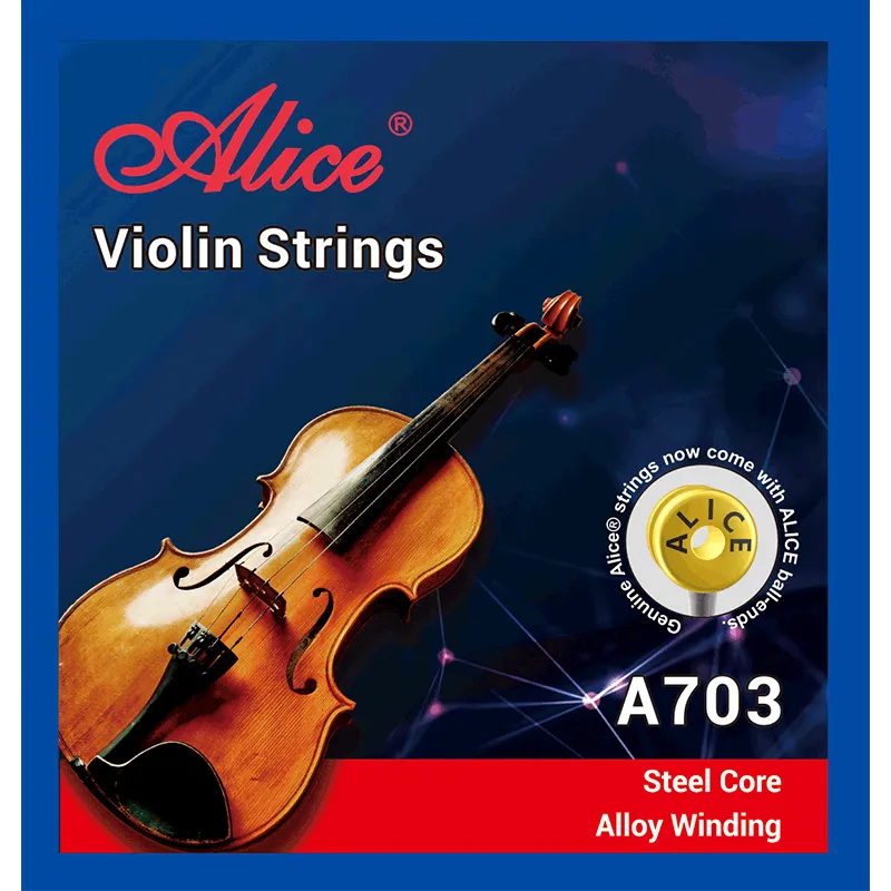 Empaque completo del juego de cuerdas Alice A703 para violín 4/4