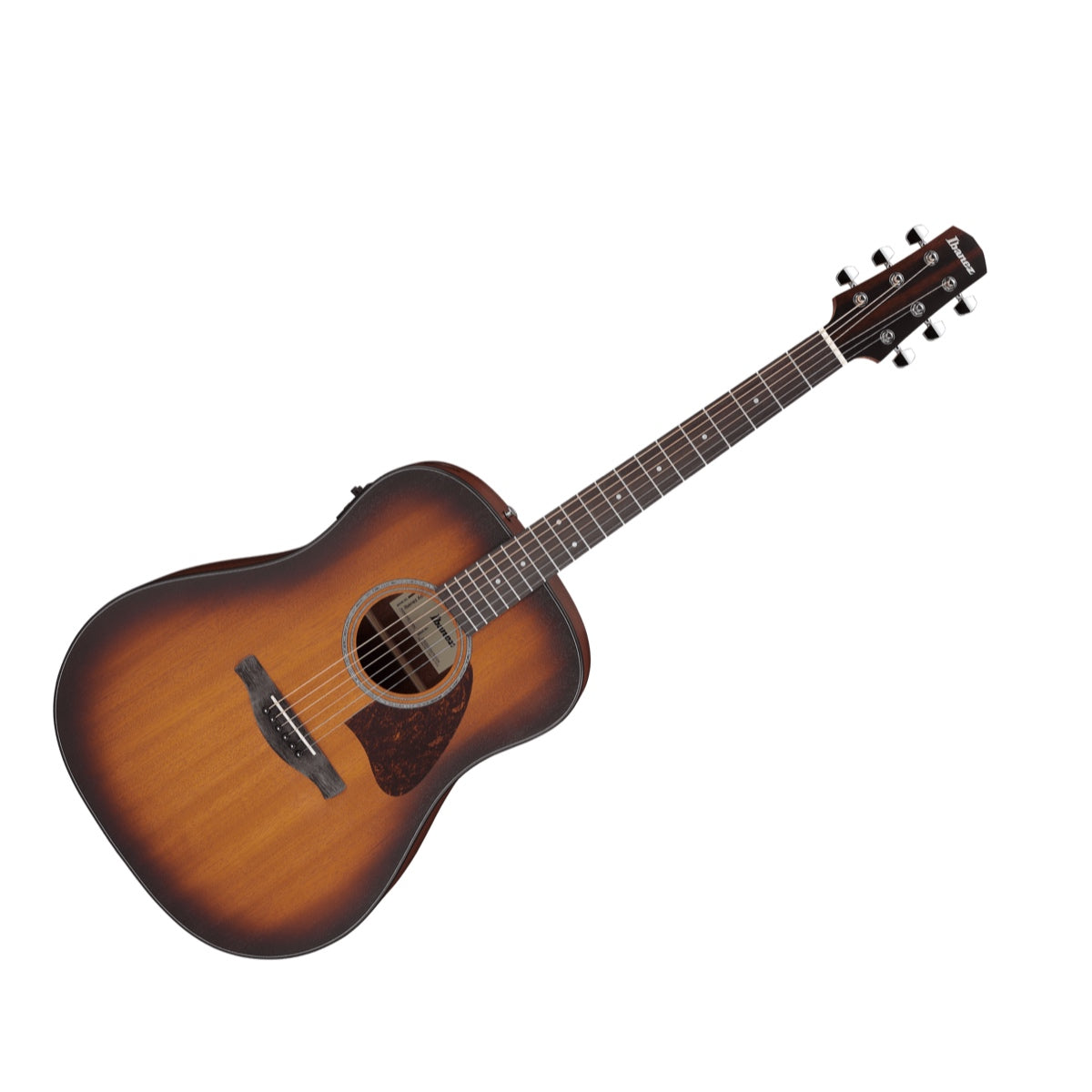 Guitarra electroacústica Ibanez AAD54E-OMH Open Pore Mahogany Sunburst, vista principal diagonal