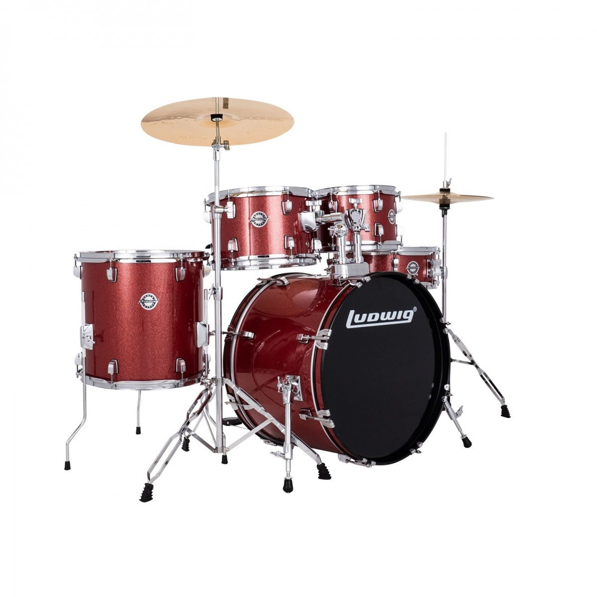 Batería Acústica Ludwig Accent Rojo