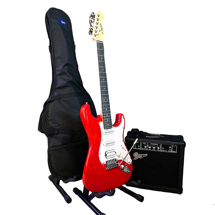 Combo Guitarra Eléctrica Ayson Rojo