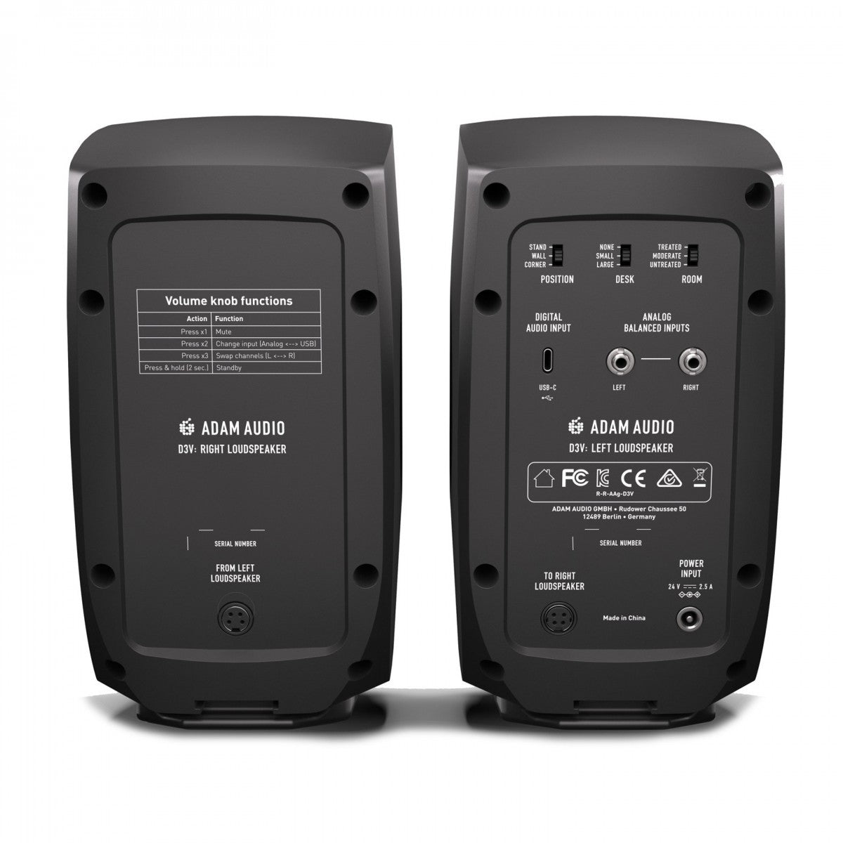 Monitor de Estudio Adam Audio D3V Negro