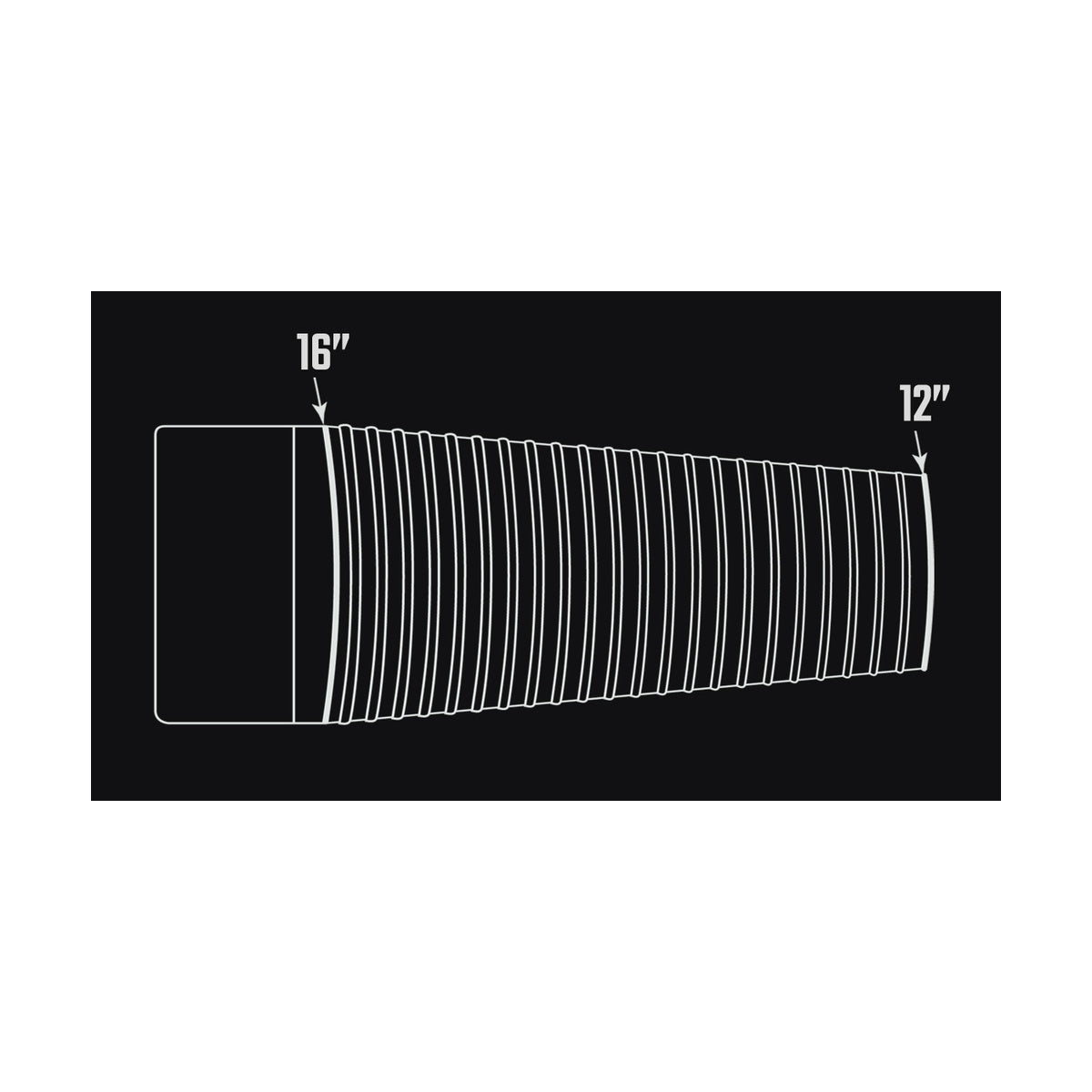 EVH Striped Series 5107902576 White with Black Stripes, radio compuesto del diapasón de 12 a 16 pulgadas