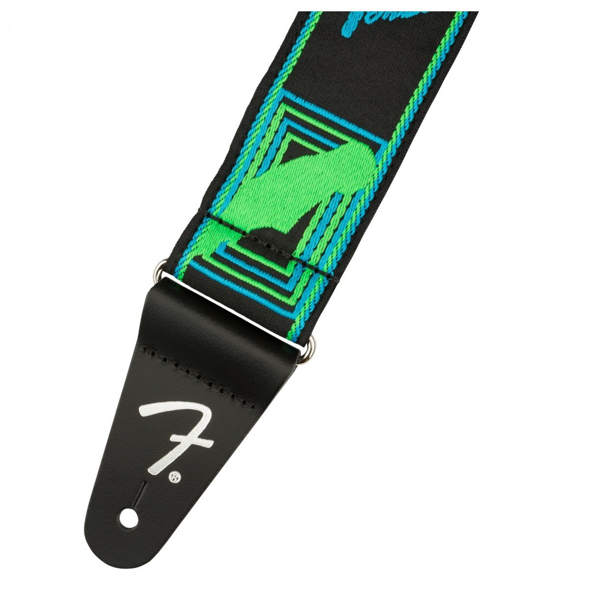 Correa Fender Neon Monogram Verde y Azul