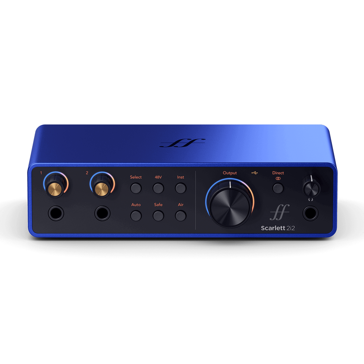 Focusrite Scarlett 2i2 Anniversary Edition, vista frontal elevada
