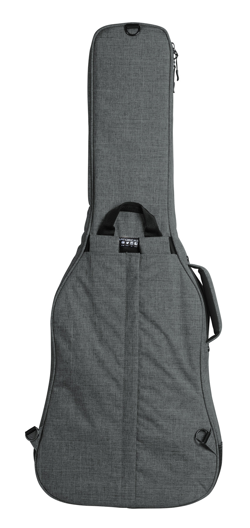 Gator GT-ELECTRIC-GRY para guitarra eléctrica, correas posteriores