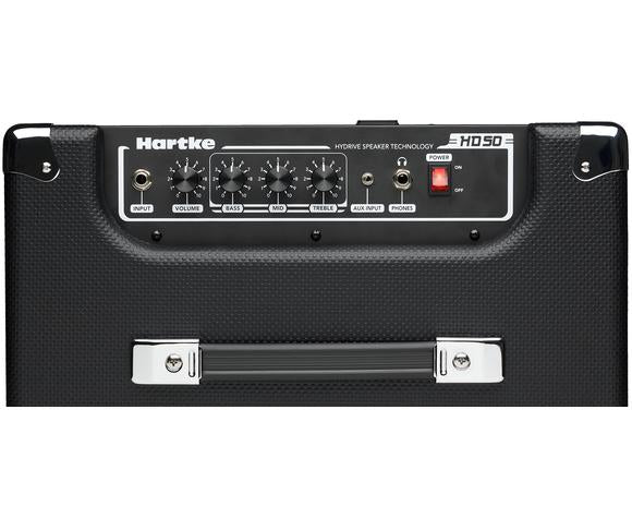 Panel de controles superior del amplificador Hartke HD500