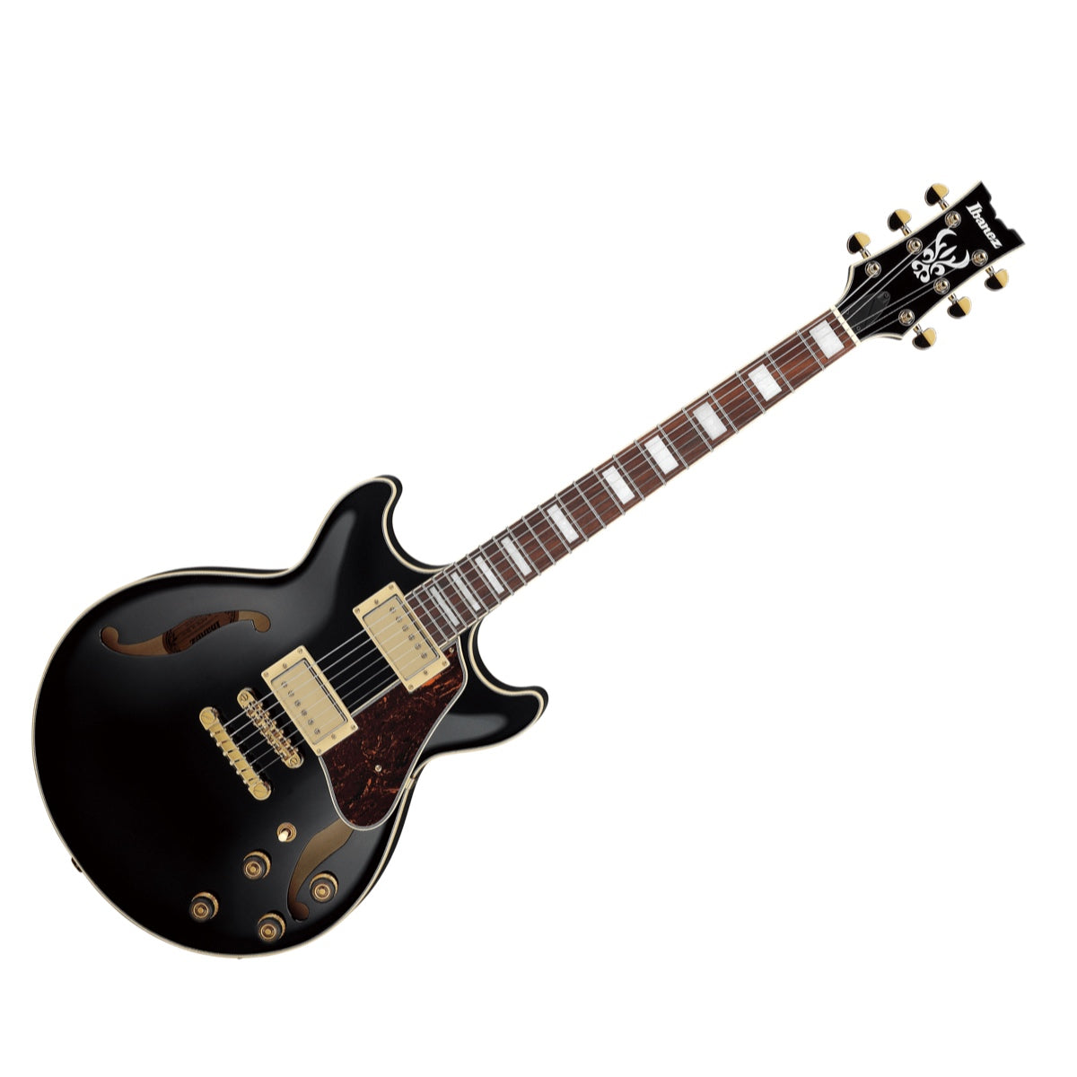 Guitarra eléctrica Ibanez AM73G-BK Black, vista principal diagonal