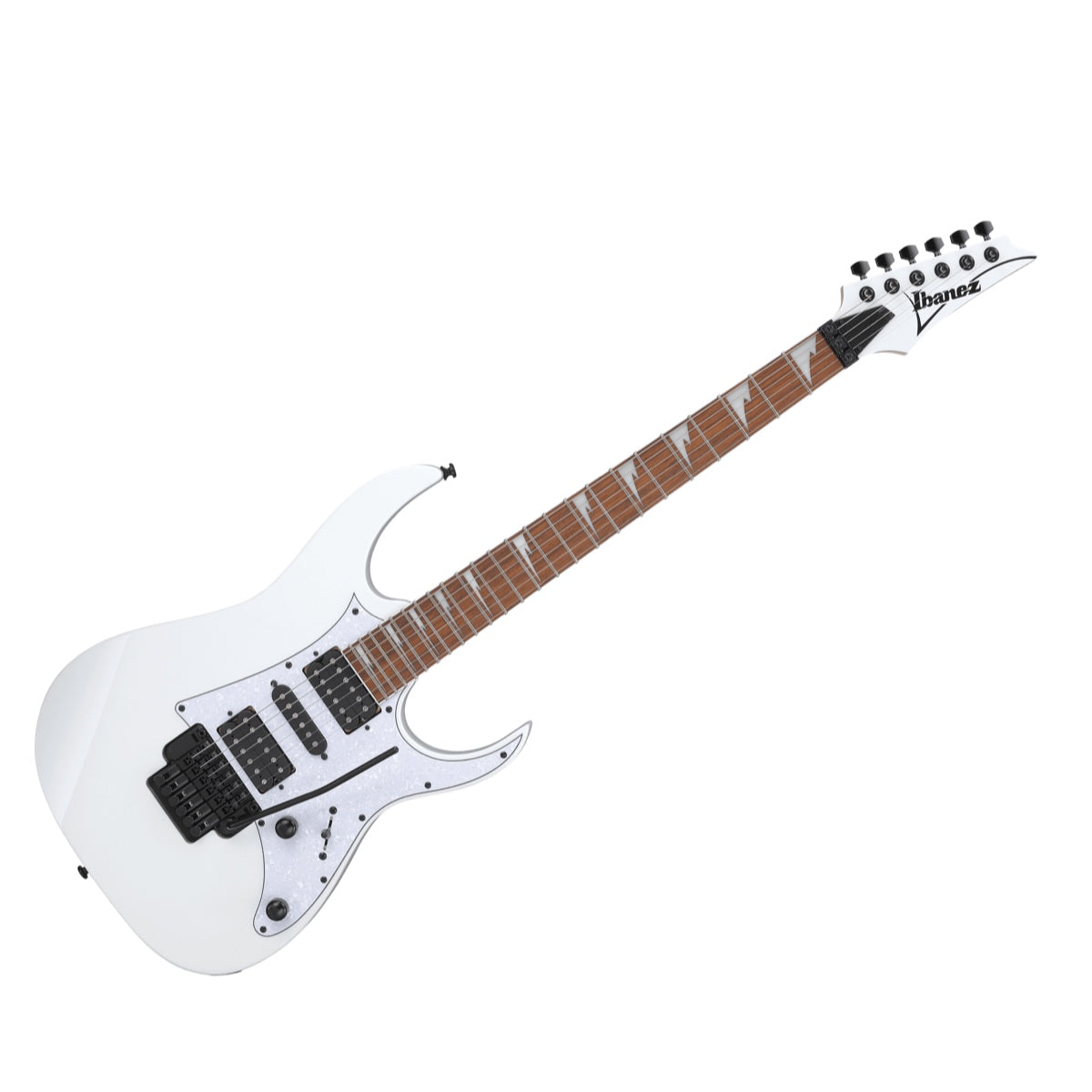 Guitarra eléctrica Ibanez RG450DXB-WH White, vista principal diagonal