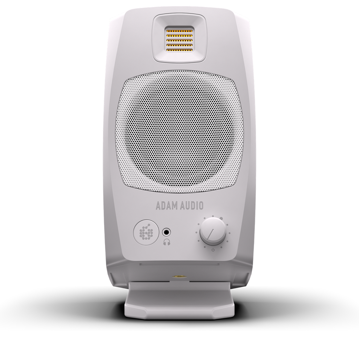 Monitor ADAM Audio D3V blanco, vista frontal