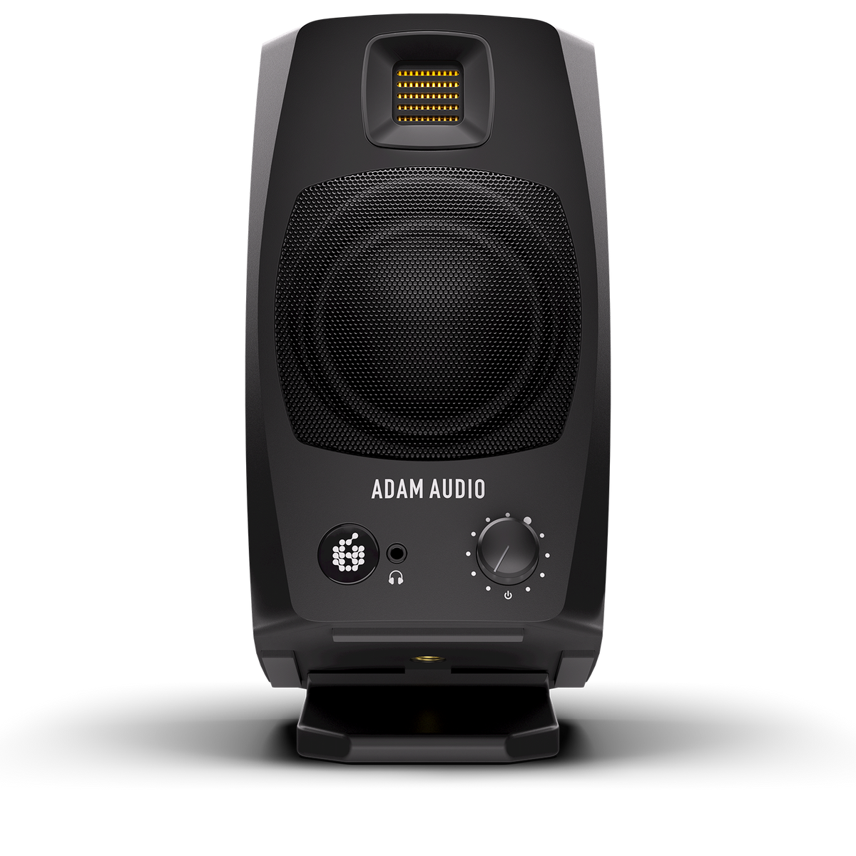 Monitor ADAM Audio D3V negro, vista frontal