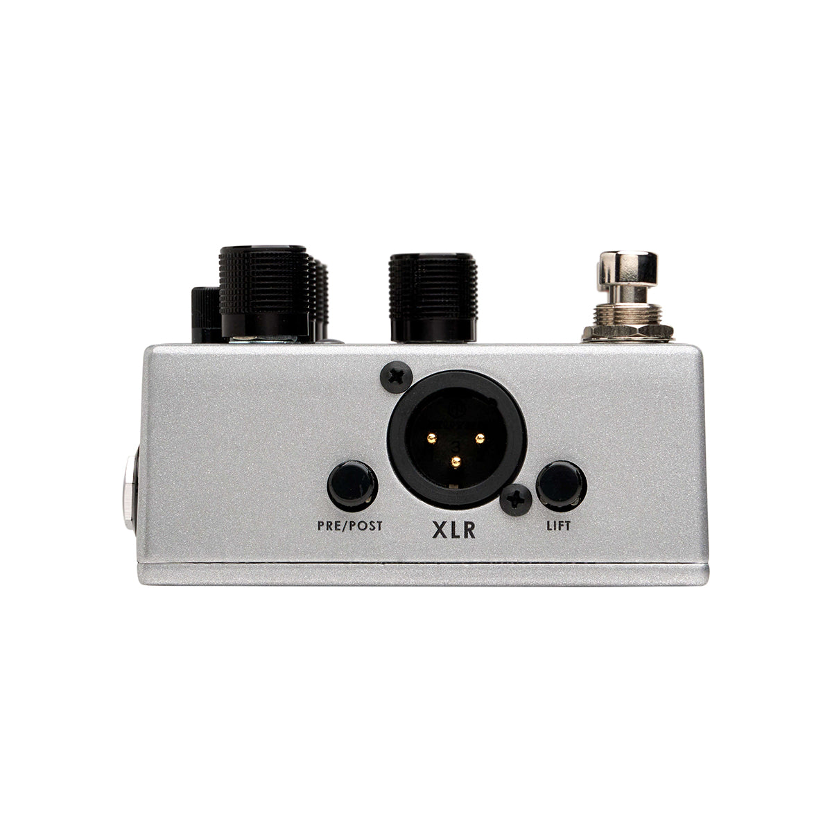 Pedal Aguilar Tone Hammer Preamp/DI V2, vista lateral de conexiones