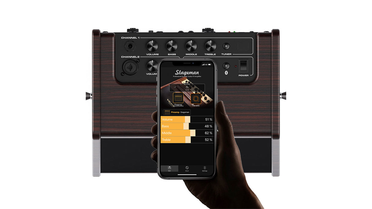 Control del amplificador NUX AC-25 mediante la aplicación Stageman