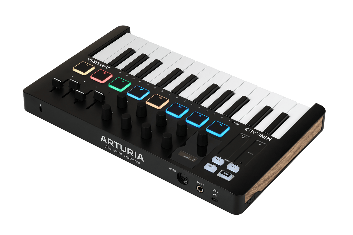 Controlador MIDI Arturia MiniLab 3 negro, vista adicional 3