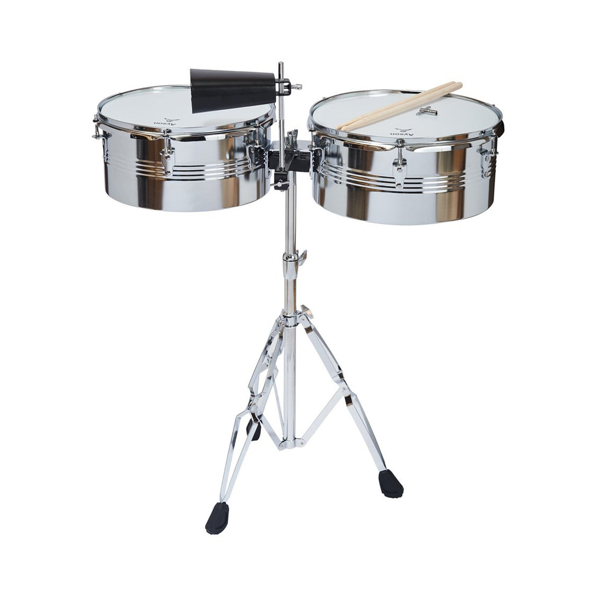 Timbal Ayson Plateado sobre fondo blanco
