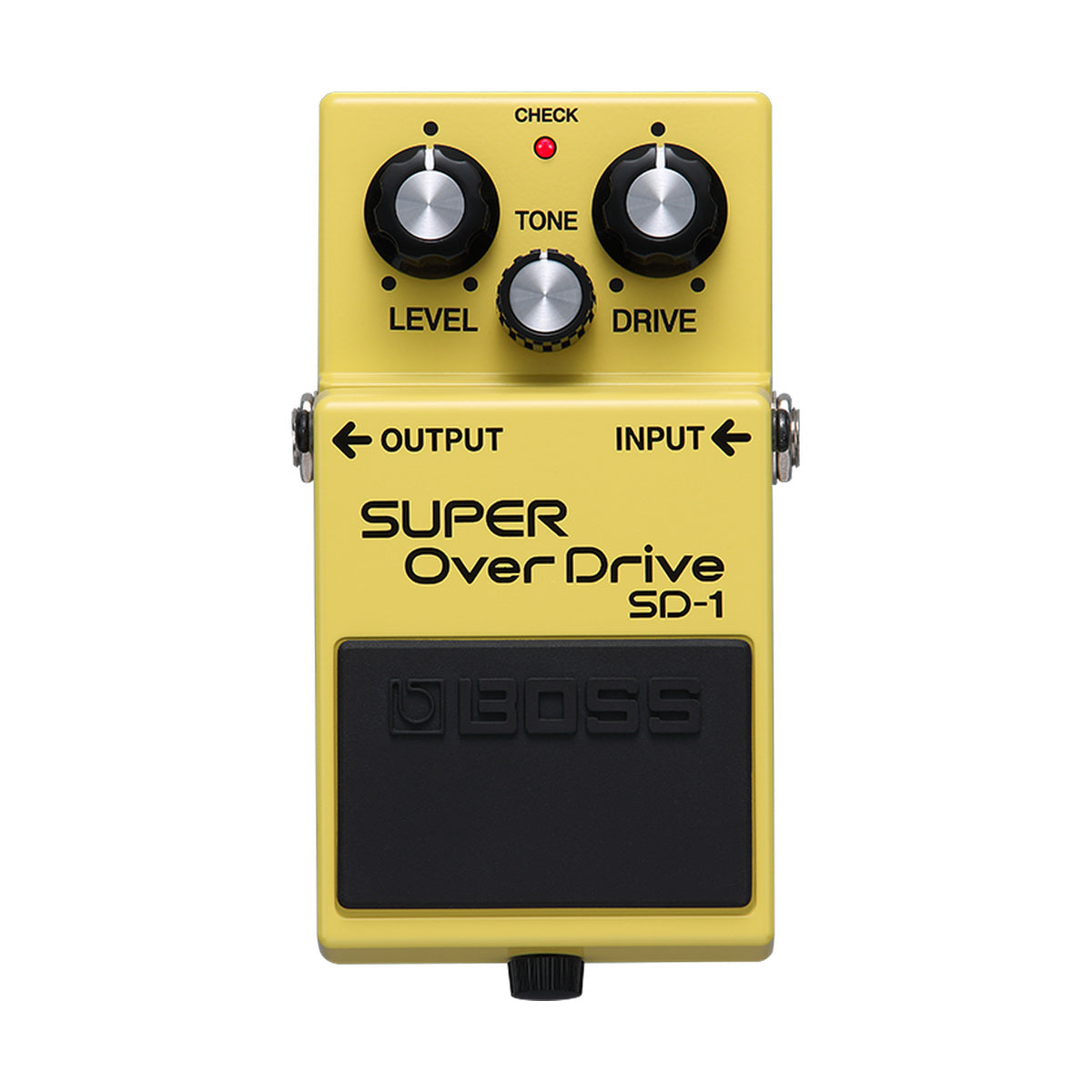 Pedal BOSS SD-1 Super OverDrive amarillo, vista superior
