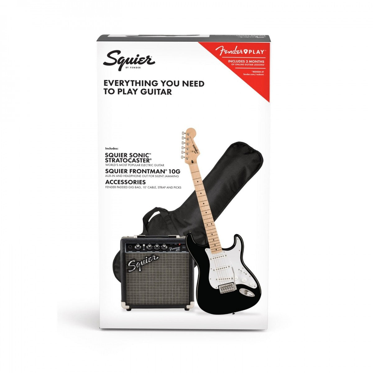 Combo Guitarra Eléctrica Fender Squier Stratocaster 10g Negro
