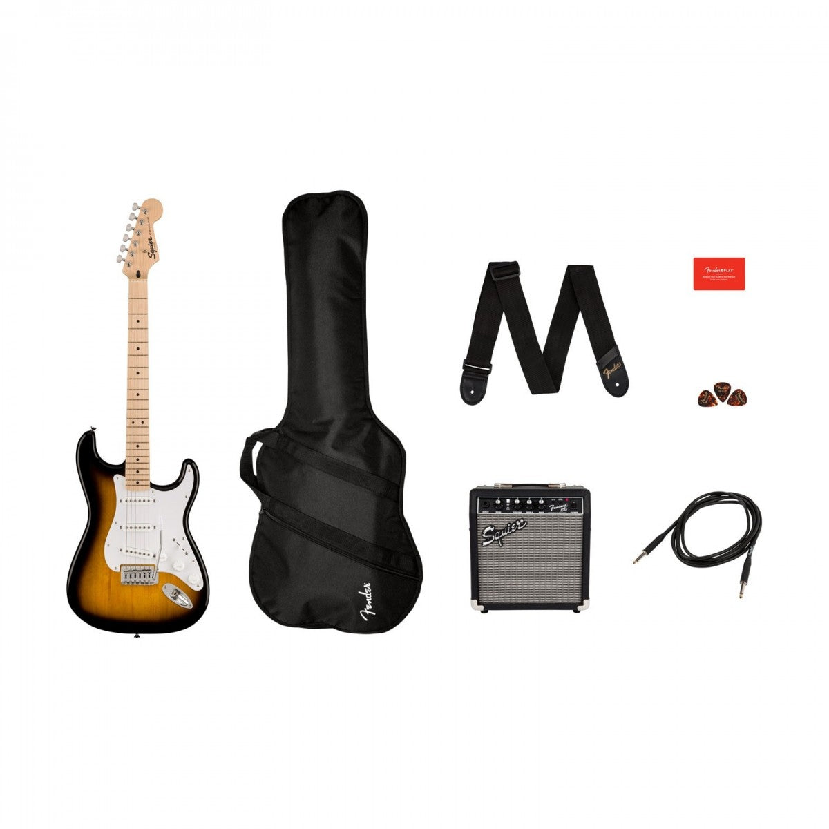 Combo Guitarra Eléctrica Fender Squier Stratocaster 10g Sunburst