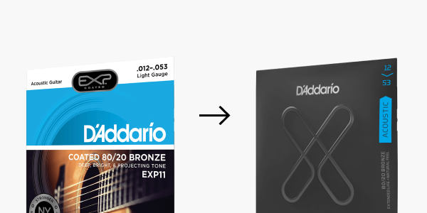 D'Addario EXP11 12-53 junto a su sucesor oficial XTABR1253