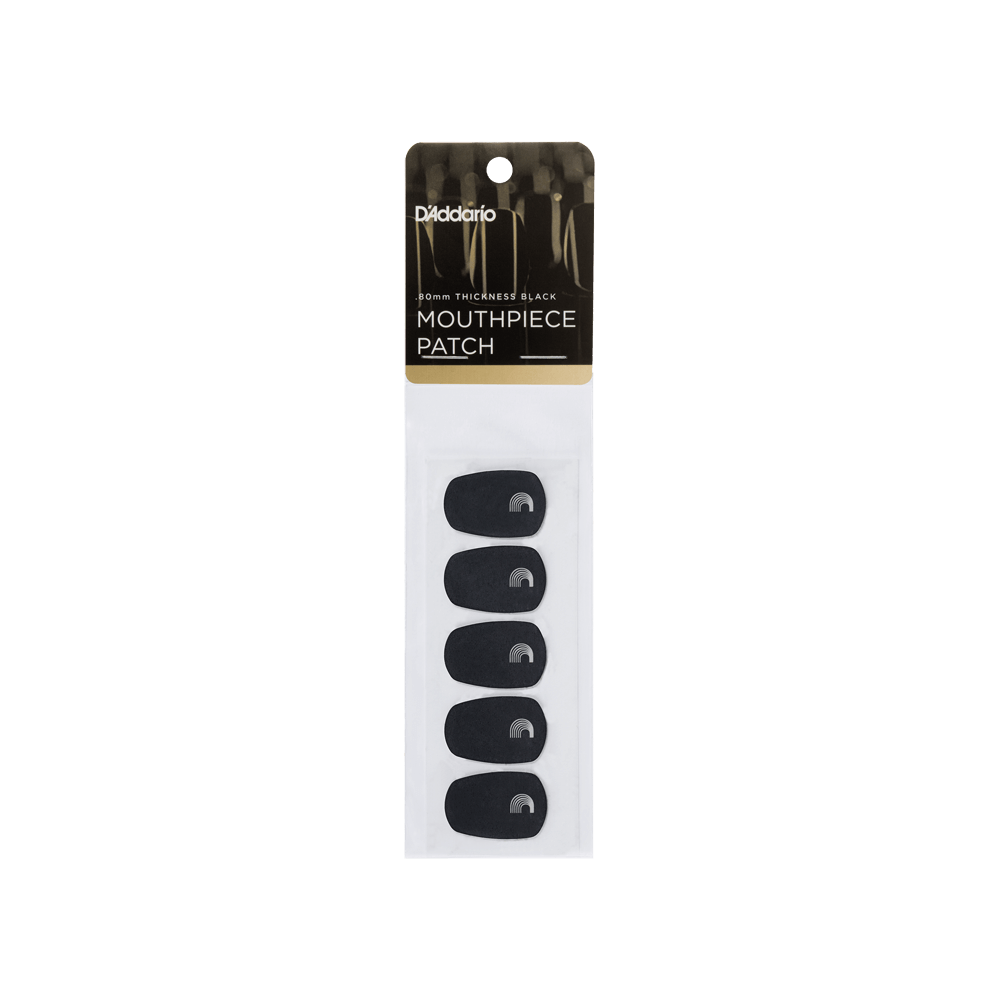 Parches negros D'Addario RMP01B para boquillas de clarinete y saxofón, paquete de 5