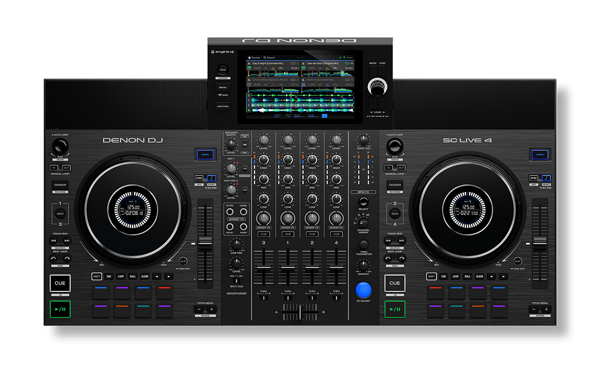 Controlador Denon DJ SC LIVE 4, vista superior
