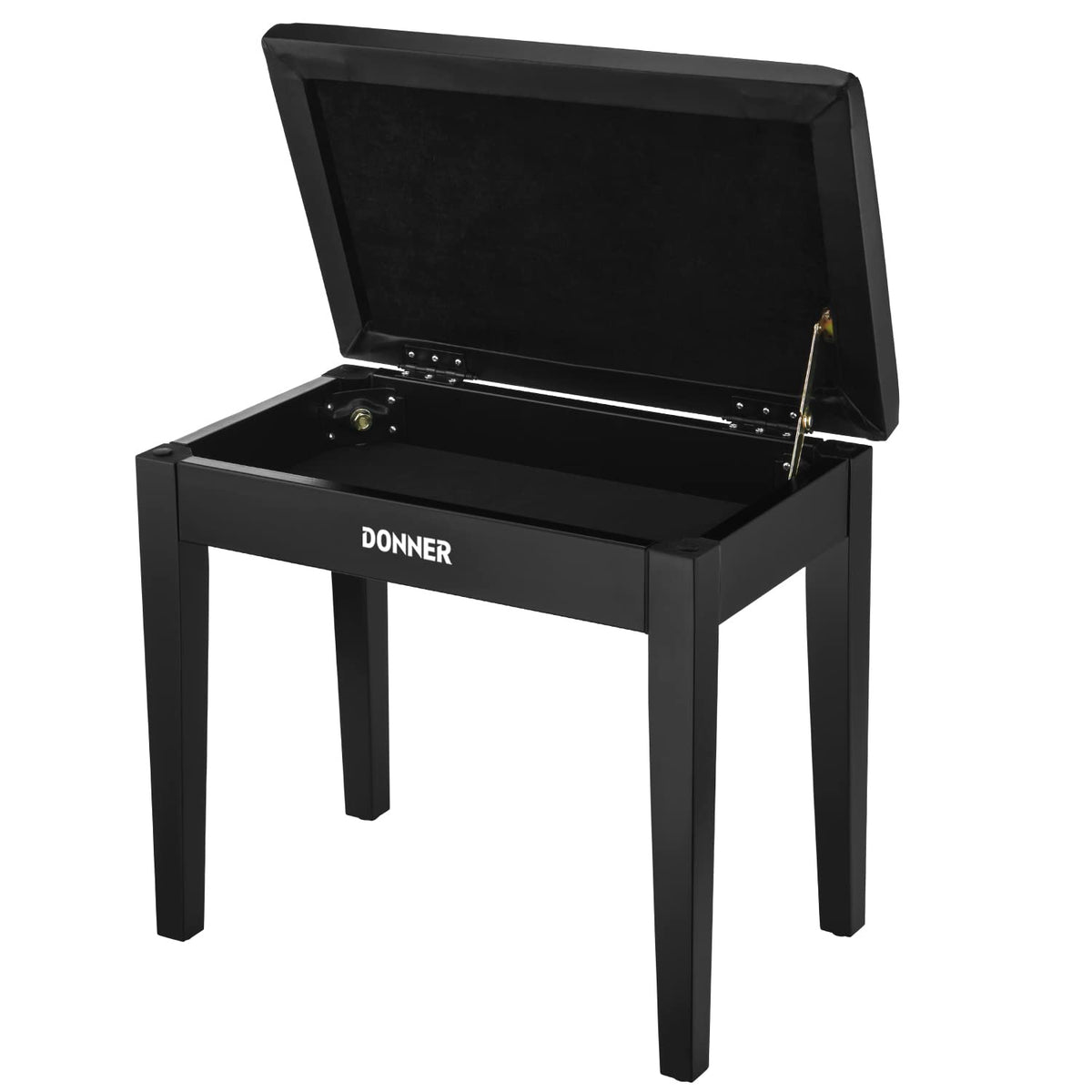 Banco para piano Donner DKB-10 negro con almacenamiento