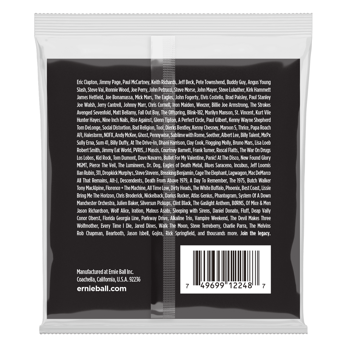 ENCORDADO ERNIE BALL 2248 - vista posterior