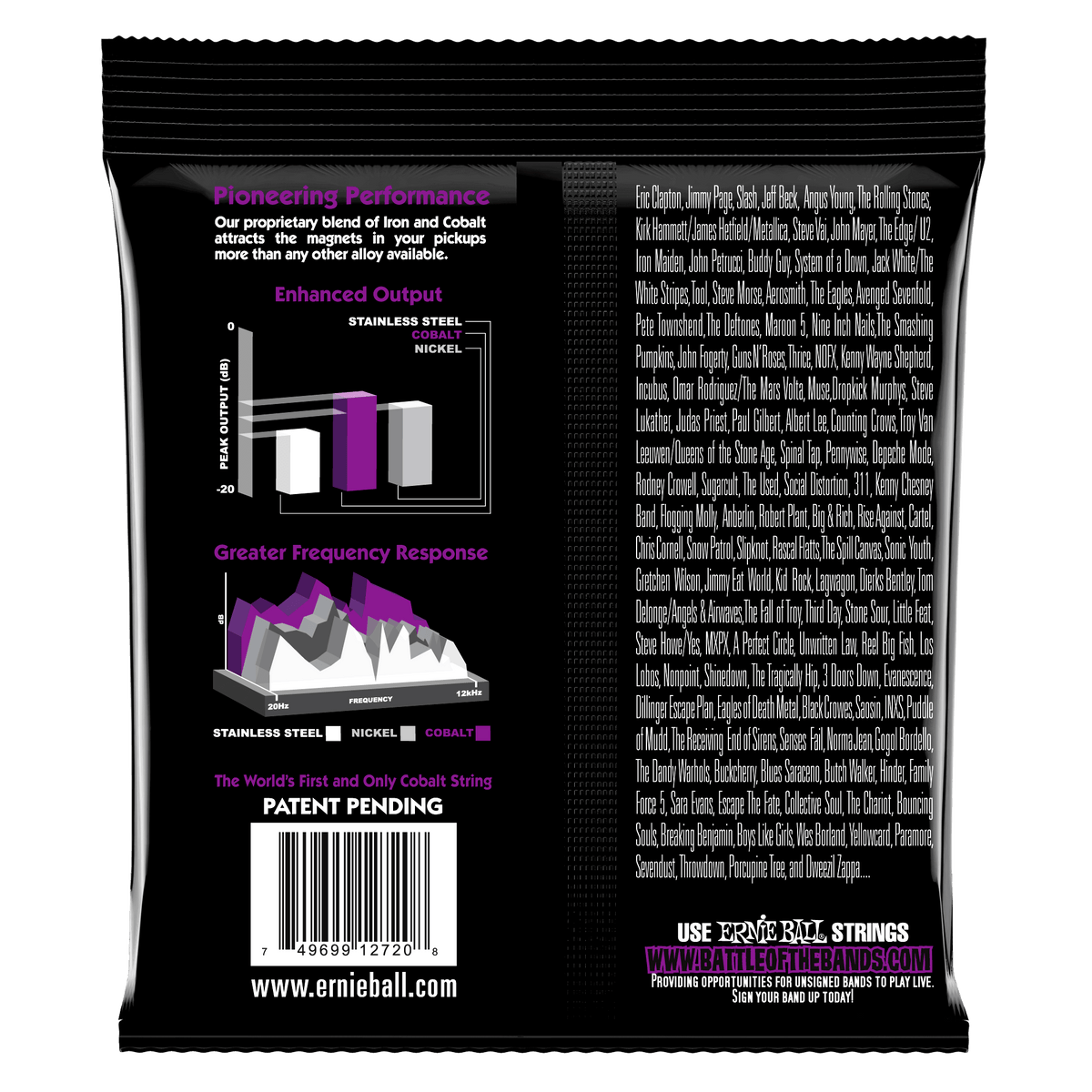 ENCORDADO ERNIE BALL 2720 - vista posterior