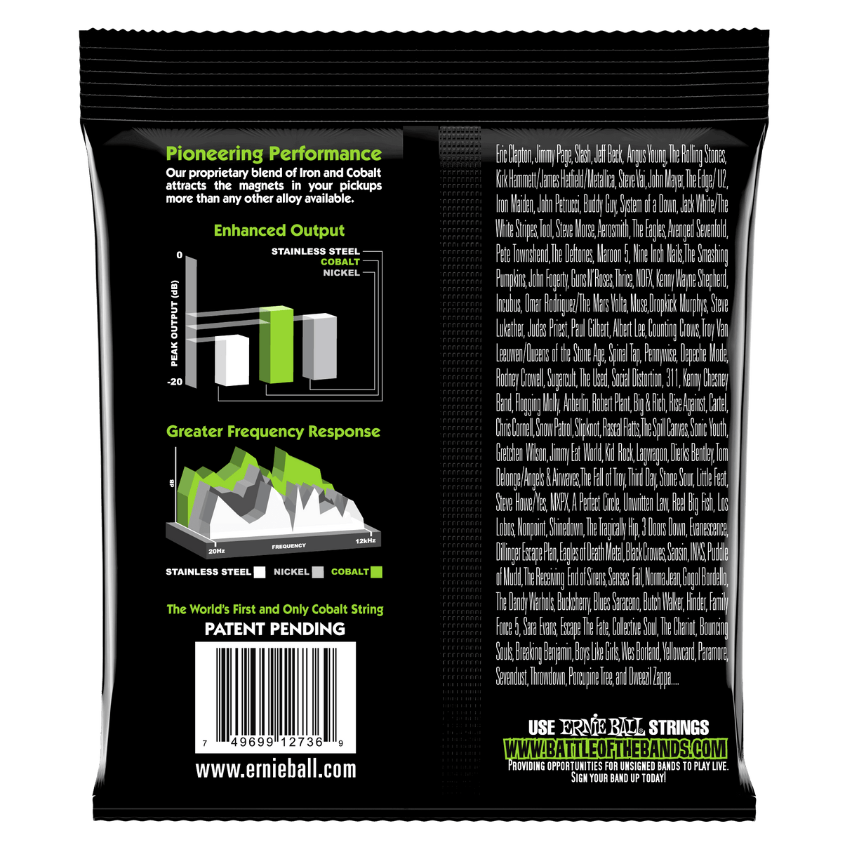 ENCORDADO ERNIE BALL 2736 - vista posterior