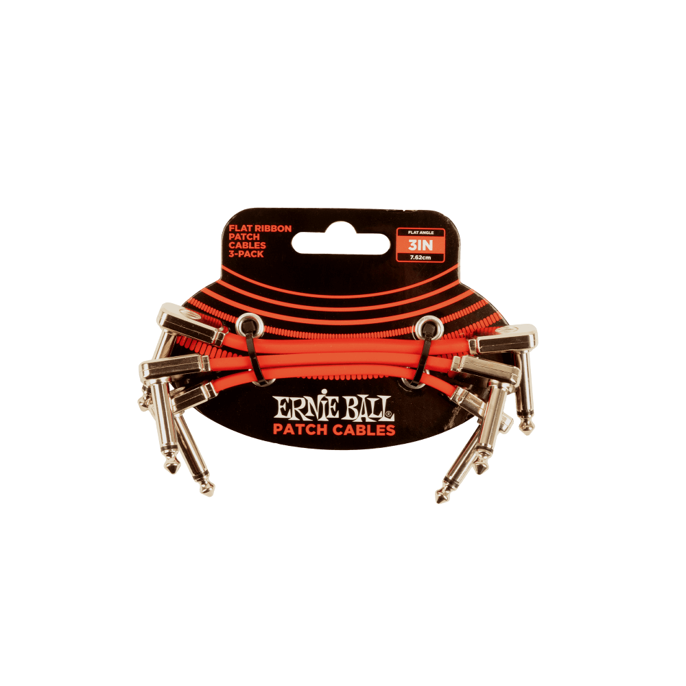 CABLE INTERPEDAL ERNIE BALL 6401 X3 ROJO - vista frontal