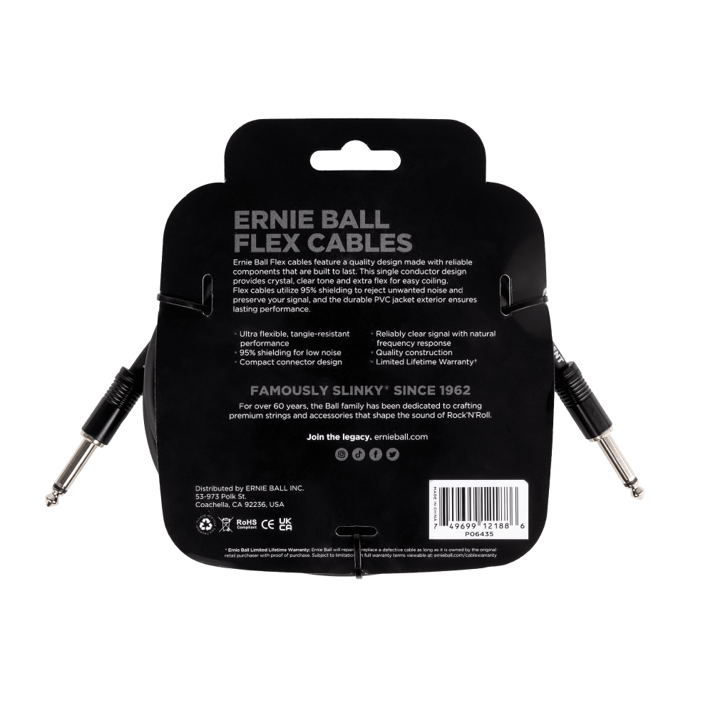 LINEA ERNIE BALL 20FT PO6435 - vista posterior