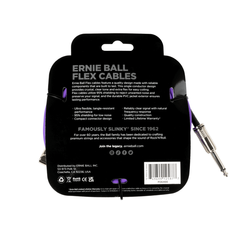 LINEA ERNIE BALL 0FT PO-6466 MORADA - vista posterior