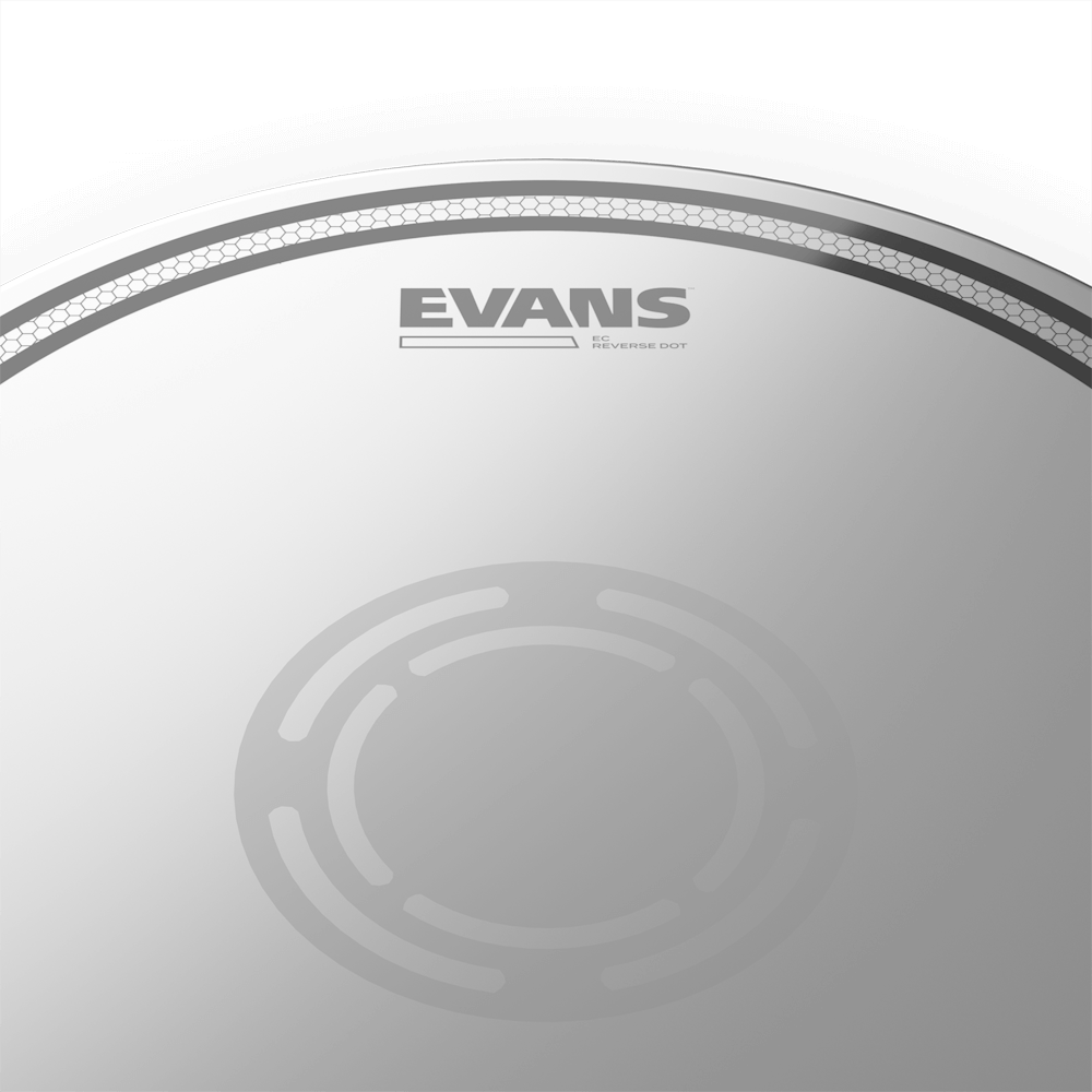 Detalle del parche Evans EC Reverse Dot Coated B14ECSRD