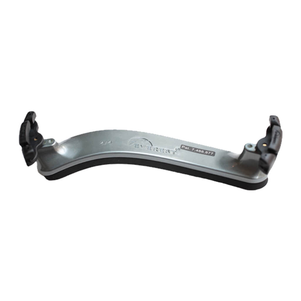Almohadilla Everest ES-4 Titanium Silver para violín 4/4 y 3/4 sobre fondo blanco