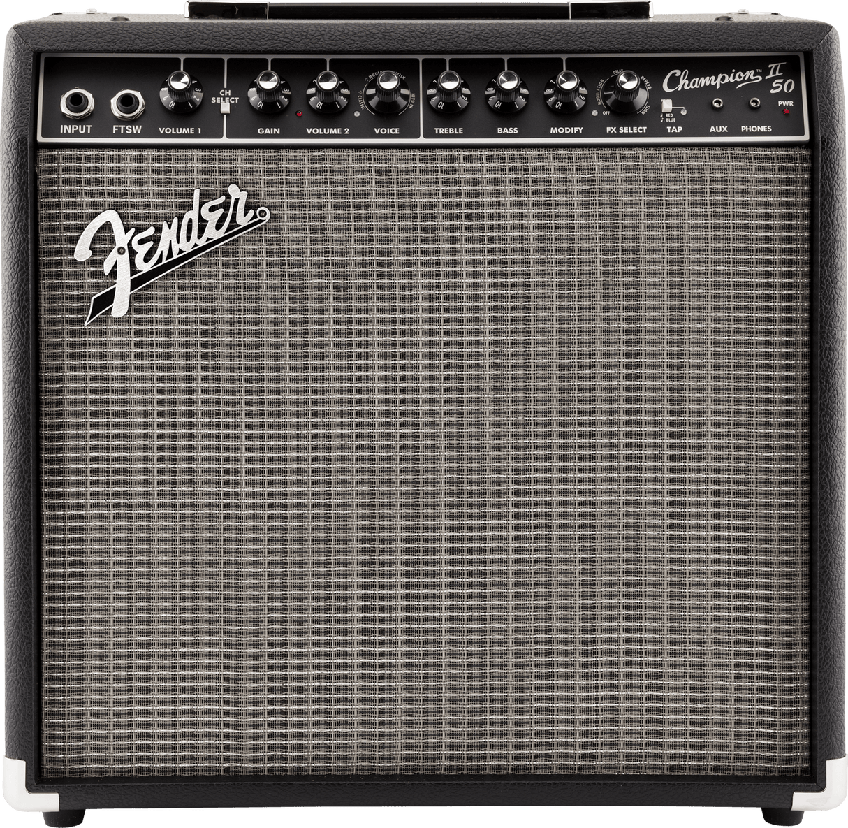 Amplificador Fender Champion II 50 negro, vista frontal