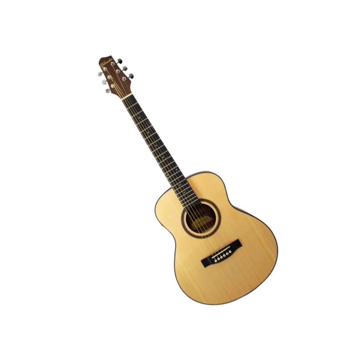 Guitarra electroacústica Granada Mountain Mini Natural, vista principal diagonal