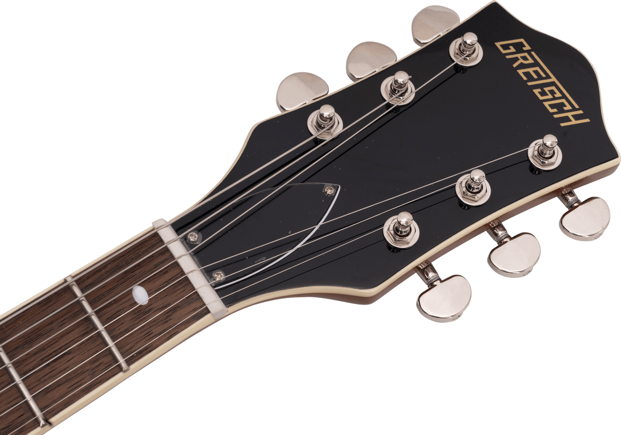 Guitarra eléctrica Gretsch G2655T-P90 Streamliner Two-Tone Mint Metallic, parte frontal de la pala