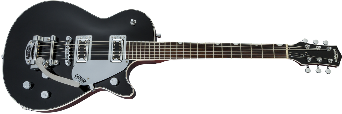 Guitarra eléctrica Gretsch G5230T Electromatic Jet FT Black, ángulo frontal izquierdo