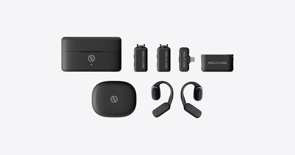 Núcleo del Hollyland LARK MAX 2 Ultimate Combo con monitoreo OWS