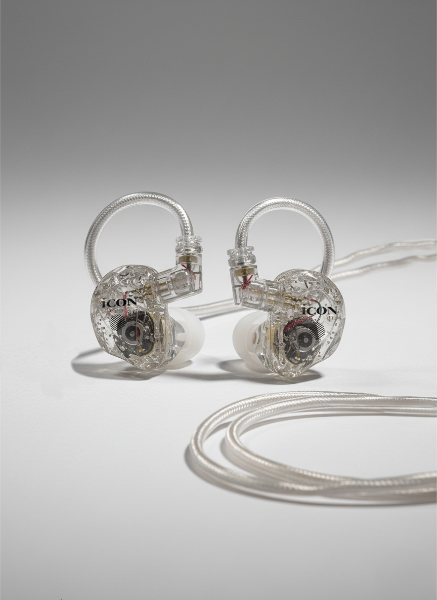 Monitor in-ear ICON Pro Audio Element 5 transparente con cable, vista principal