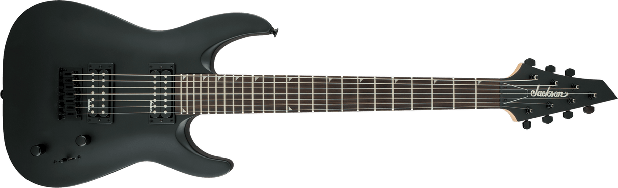 Jackson JS22-7 DKA HT Satin Black, vista frontal