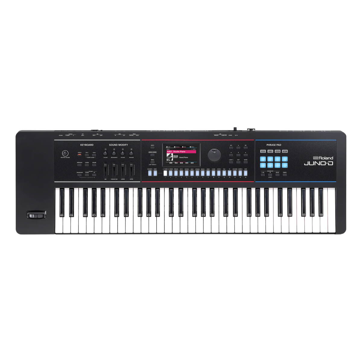 Roland JUNO-D6 visto desde arriba