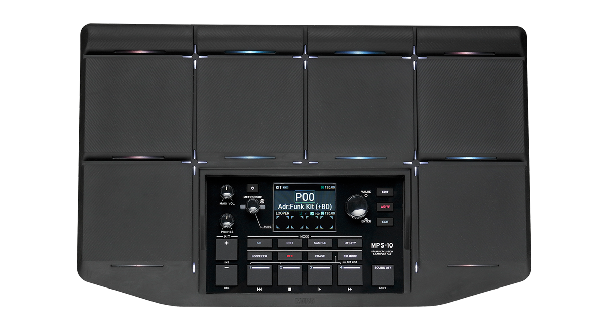 KORG MPS-10 sample pad profesional, vista superior