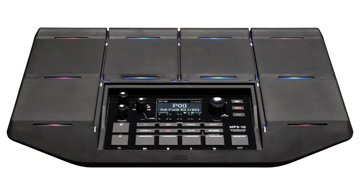 KORG MPS-10 con diez pads y pantalla a color