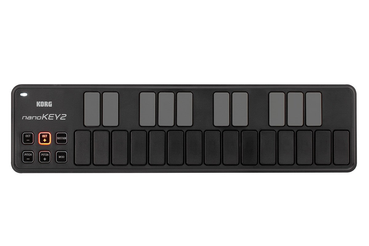 Controlador MIDI Korg nanoKEY2 negro vista superior